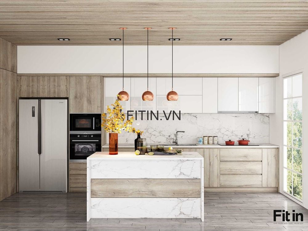 Tủ Bếp Gỗ C&ocirc;ng Nghiệp