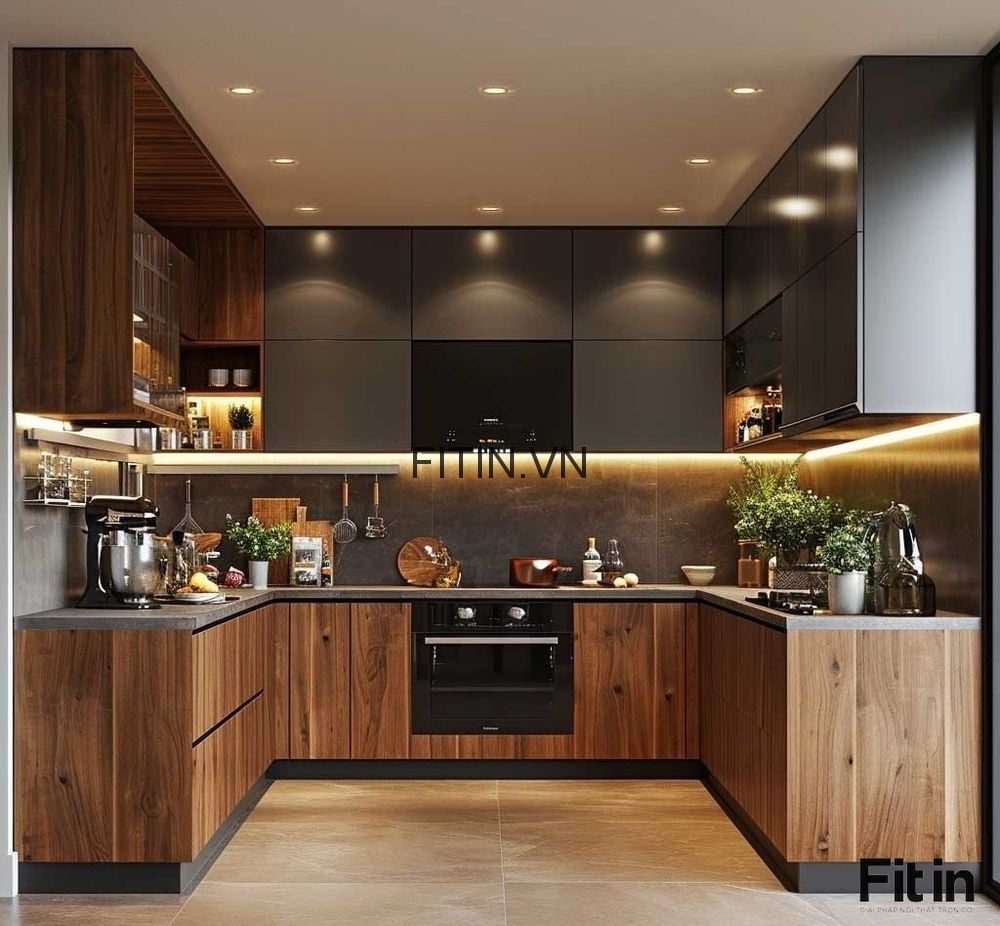 Tủ Bếp Gỗ C&ocirc;ng Nghiệp