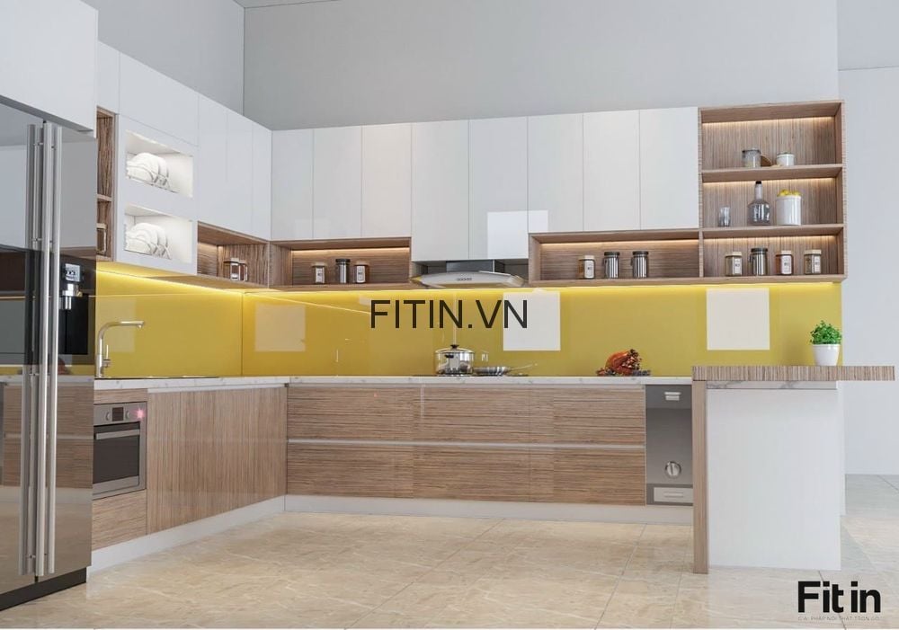 Tủ Bếp Gỗ C&ocirc;ng Nghiệp