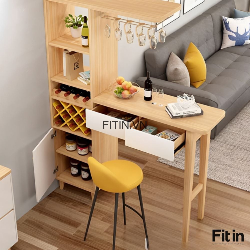 Tủ Rượu Gỗ C&ocirc;ng Nghiệp