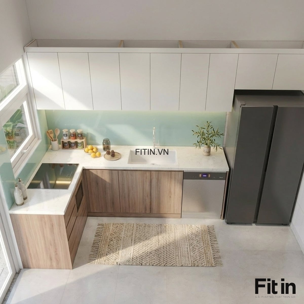 Tủ bếp Acrylic An Cường gi&aacute; bao nhi&ecirc;u? Xem b&aacute;o gi&aacute; chi tiết 