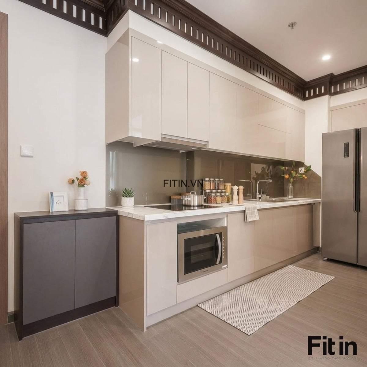 Tủ bếp Acrylic An Cường gi&aacute; bao nhi&ecirc;u? Xem b&aacute;o gi&aacute; chi tiết 