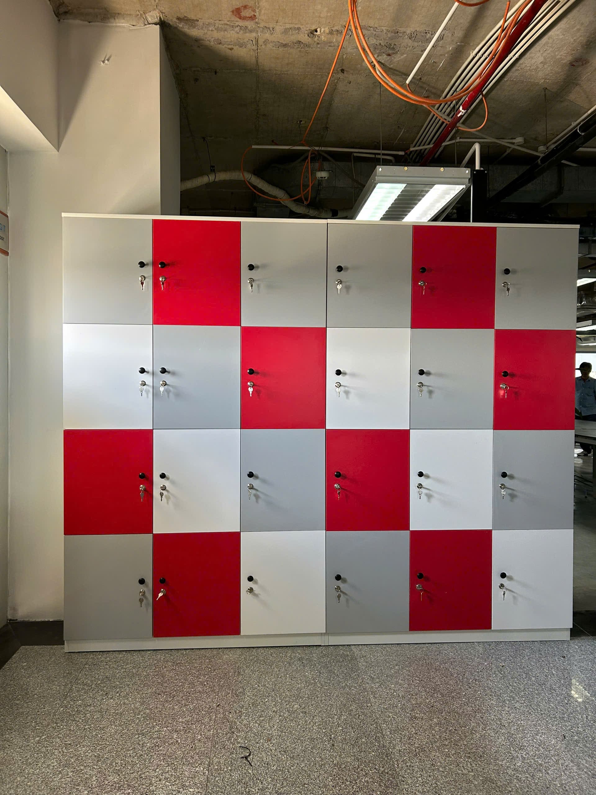 Tủ locker 8 ngăn gỗ MDF l&otilde;i xanh An Cường bền đẹp, kh&oacute;a an to&agrave;n, gi&aacute; tốt tại Fitin