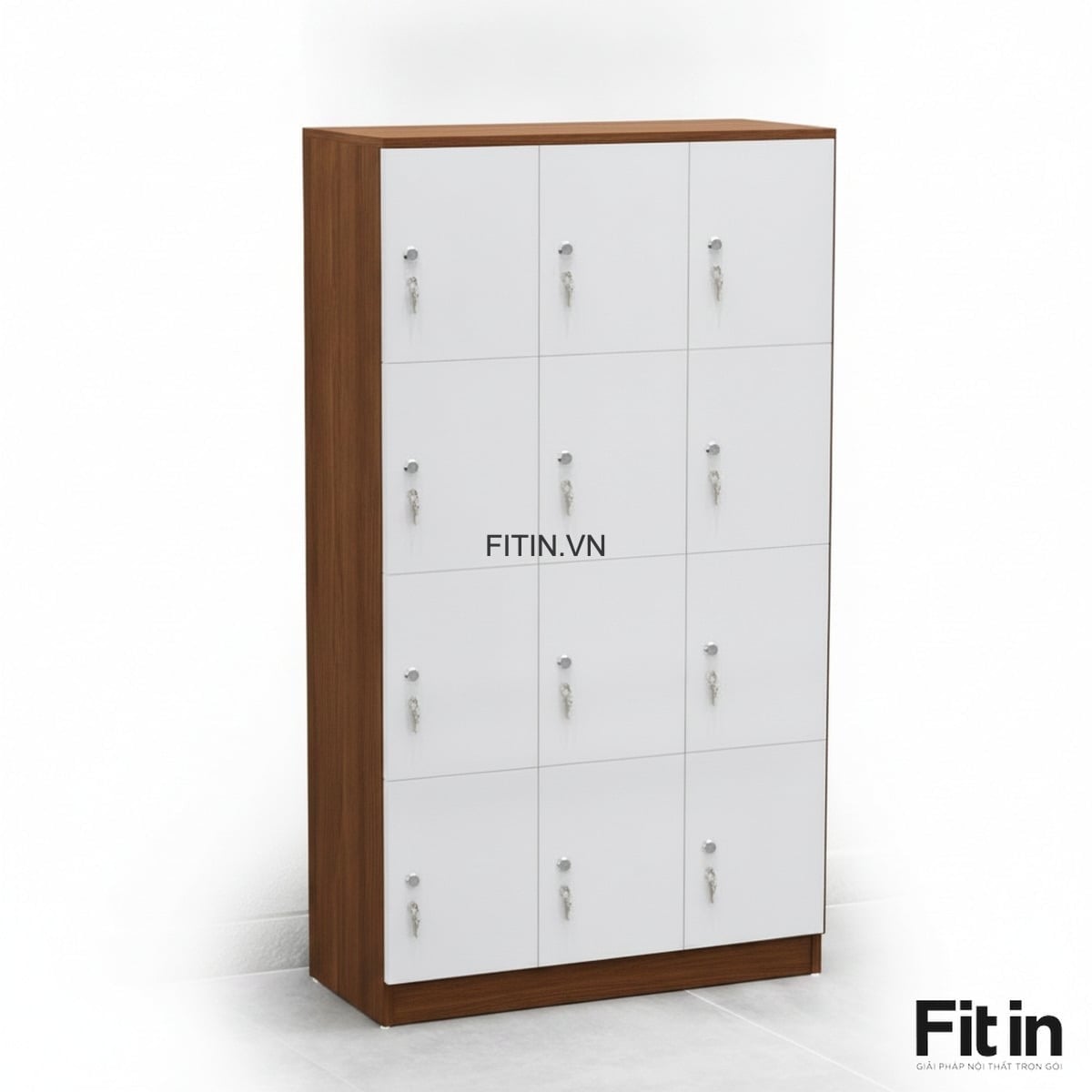 Tủ locker 8 ngăn gỗ MDF l&otilde;i xanh An Cường bền đẹp, kh&oacute;a an to&agrave;n, gi&aacute; tốt tại Fitin