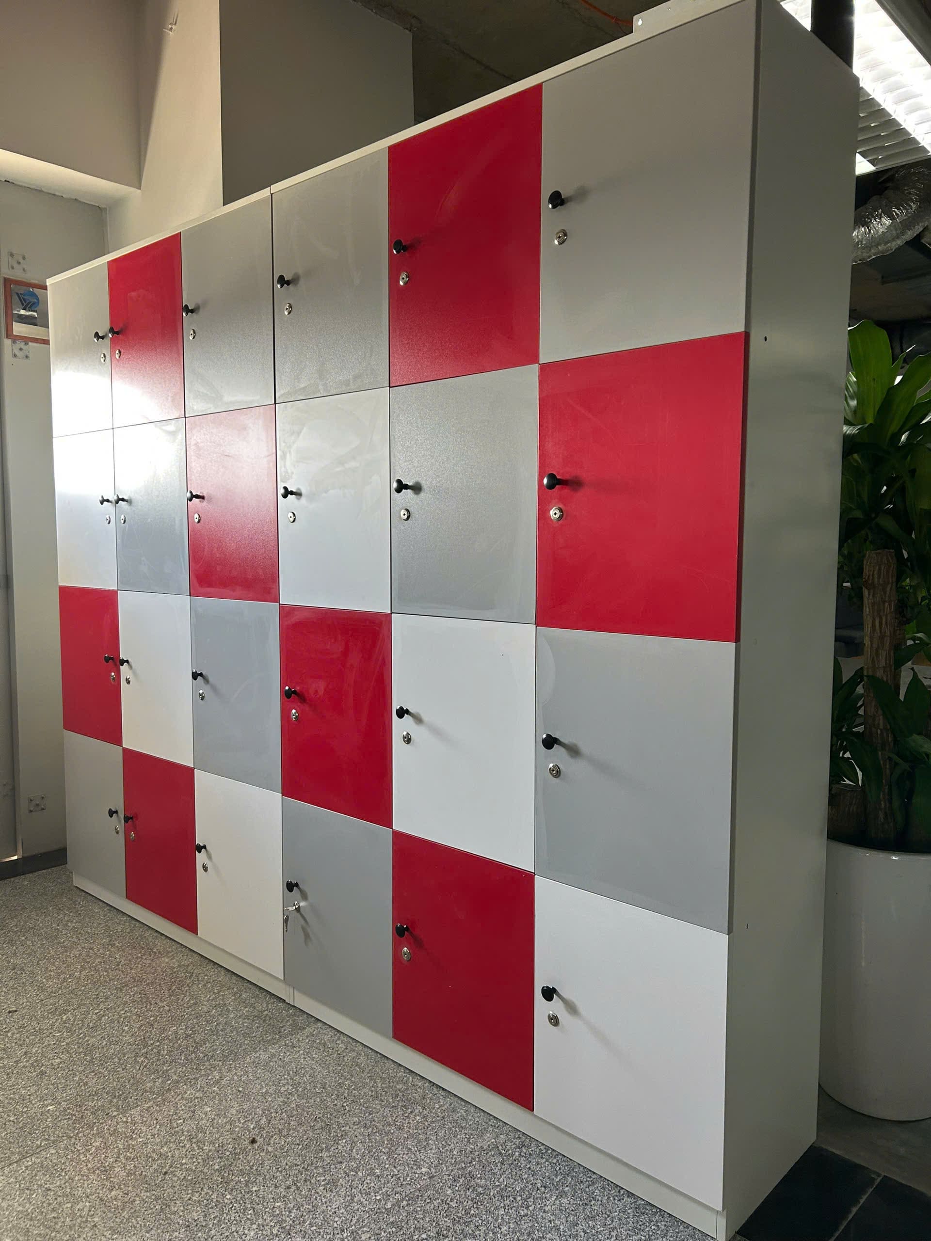 Tủ locker 8 ngăn gỗ MDF l&otilde;i xanh An Cường bền đẹp, kh&oacute;a an to&agrave;n, gi&aacute; tốt tại Fitin
