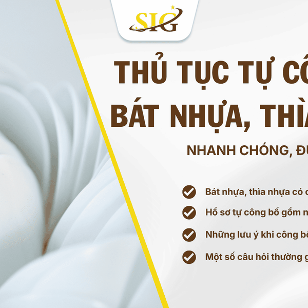 Thủ tục tự công bố bát nhựa, thìa nhựa nhanh chóng 2026