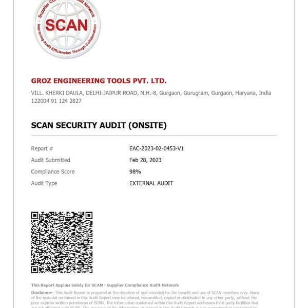 Tiêu chuẩn Scan: Supplier Compliance Audit Network