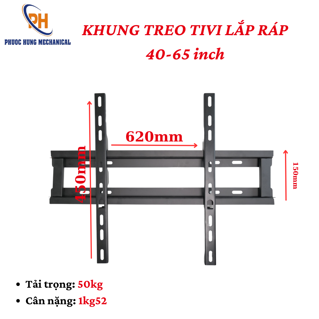 Khung Treo Tivi Lắp Ráp 40–65 Inch – Chịu Lực 70KG, Lắp Đặt Dễ Dàng Khung Treo Tivi Lắp Ráp 40–65 Inch – Chịu Lực 70KG, Lắp Đặt Dễ Dàng