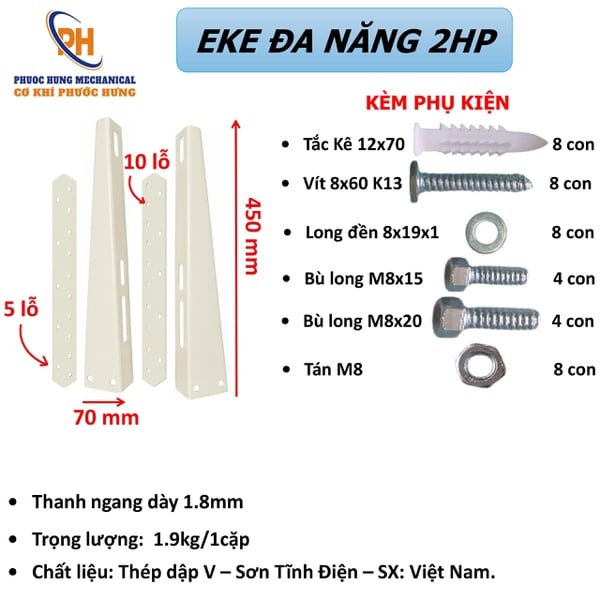Eke Lắp Ráp 2HP Sơn Tĩnh Điện