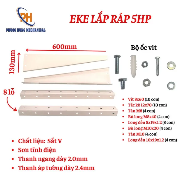 Eke Lắp Ráp 5HP Sơn Tĩnh Điện