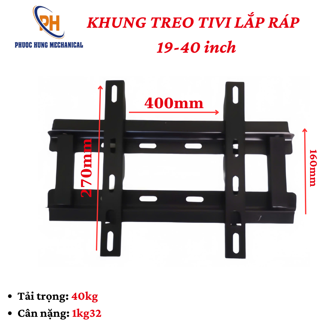 Khung Treo Tivi Lắp Ráp 19–40 Inch – Giá Treo Tivi Gọn Nhẹ, Dễ Lắp Đặt Khung Treo Tivi Lắp Ráp 19–40 Inch – Giá Treo Tivi Gọn Nhẹ, Dễ Lắp Đặt