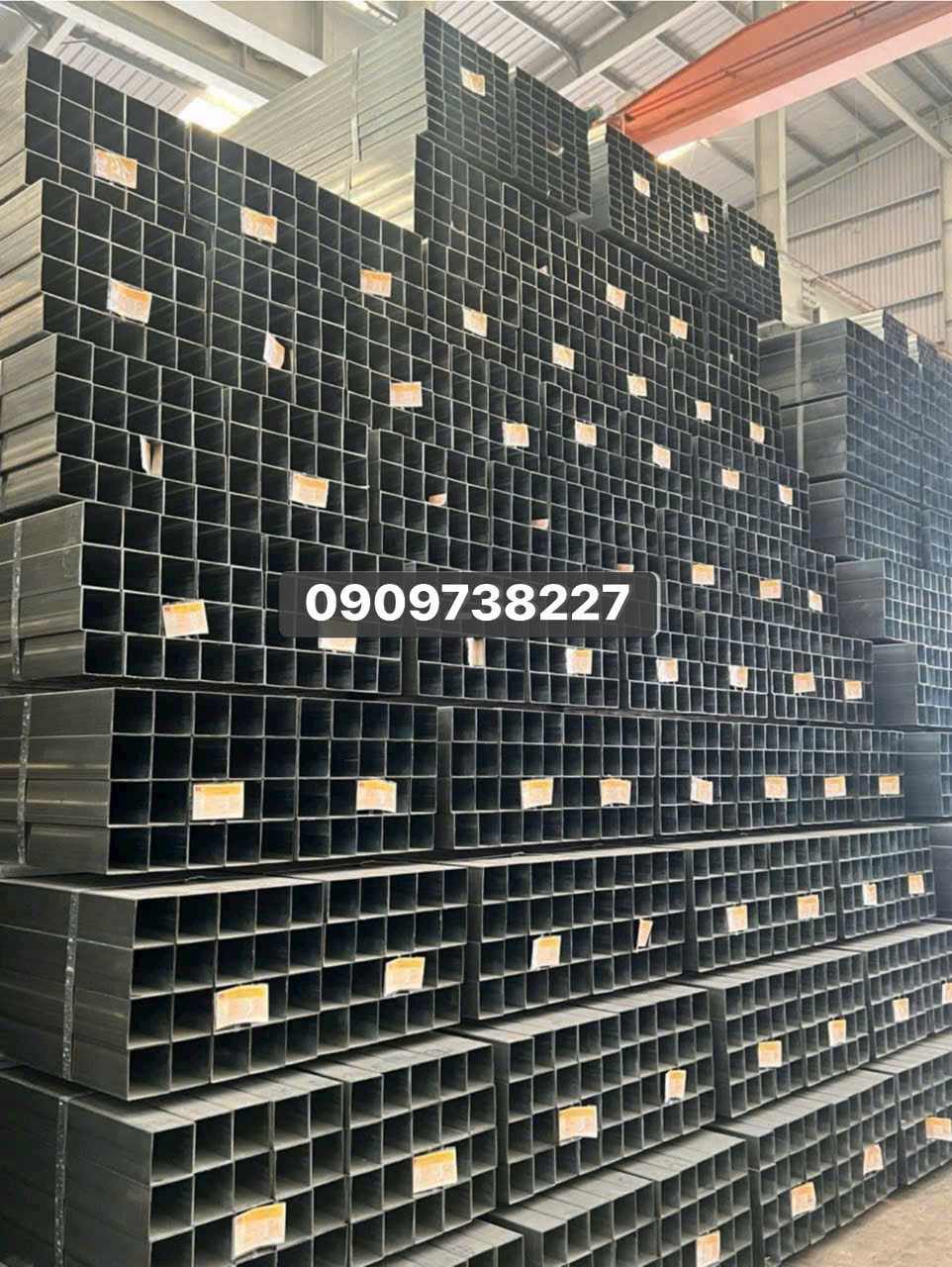 Thép hộp 25x50x6m giá rẻ, quy cách 25x50 dùng cho xây dựng nhà xưởng