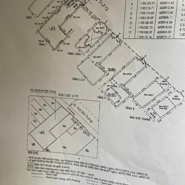 Bán toà nhà 261B Hai Bà Trưng