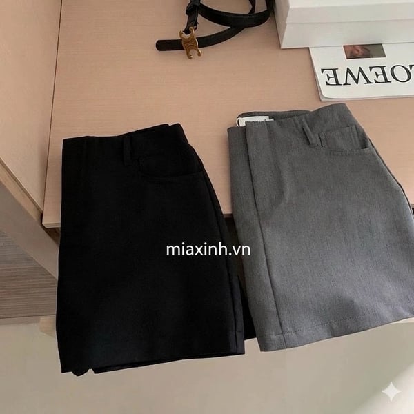 Chân váy chữ A dáng ngắn có túi và quần trong thanh lịch - 015 