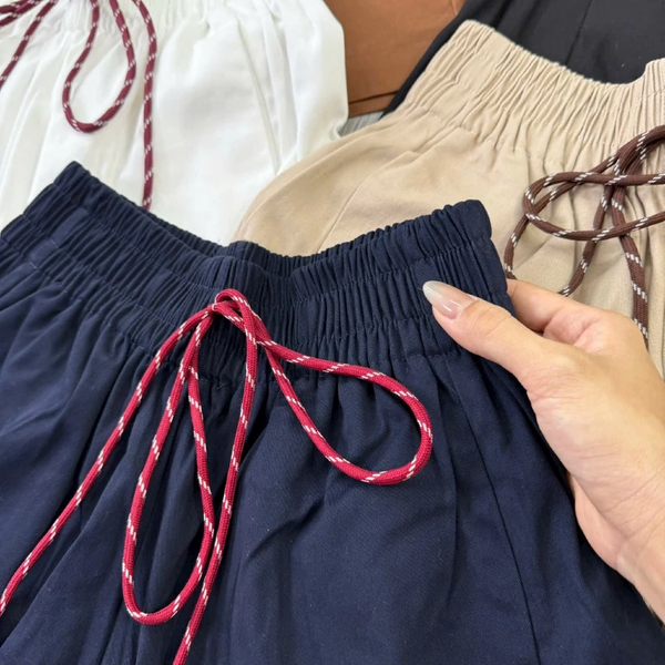 Chân váy xòe kaki dày mịn phối dây kèm quần trong thanh lịch - 127