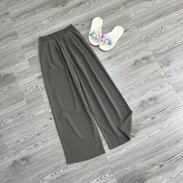 Quần culottes ống suông vải đũi tơ mềm mát tôn dáng hack chân dài - 122