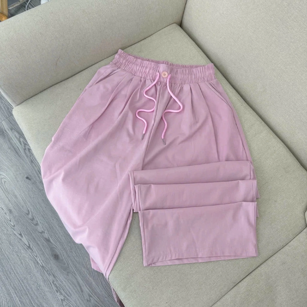 Quần kaki ống rộng lưng thun mềm mịn co giãn tôn dáng đa phong cách