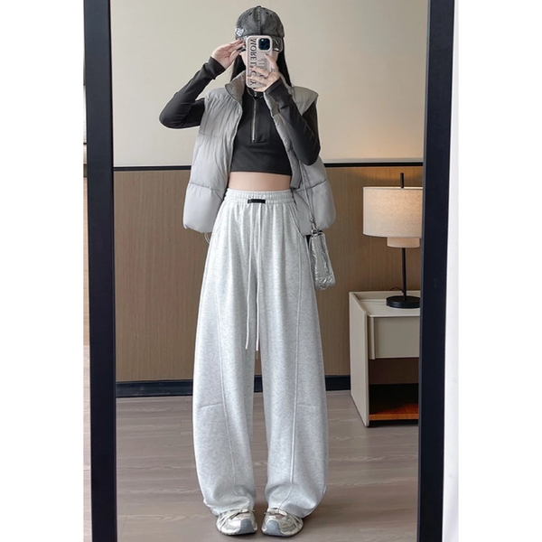 Quần dài harem ống rộng chất nỉ 2 da cao cấp đứng form chống nhăn  - 135