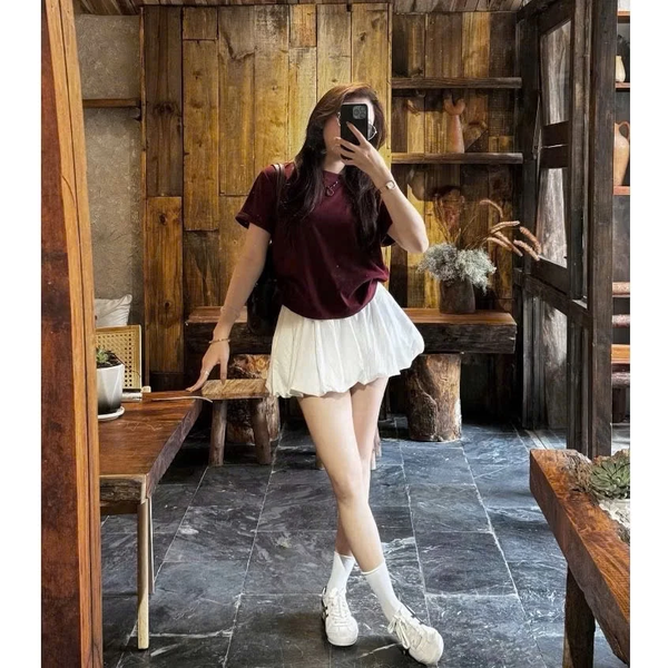 Chân váy bí bồng bềnh vải dù cao cấp kèm quần lót trong năng động - 060