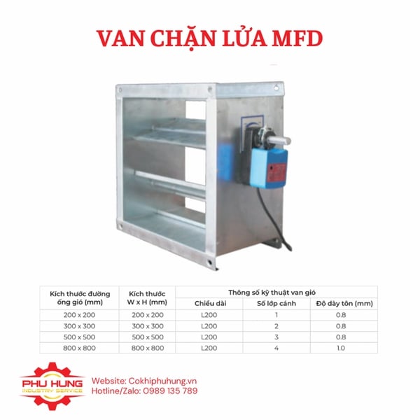 VAN GIÓ CHẶN LỬA MFD