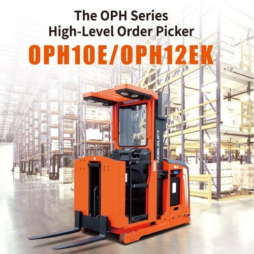 Xe nâng người xếp hàng có cabin Noblelift