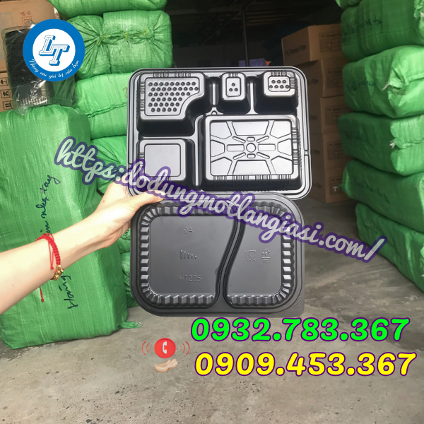 TỔNG KHO ĐỒ NHỰA DÙNG 1 LẦN CÁC LOẠI GIÁ SỈ TPHCM khay nhựa đế đen đựng thức ăn