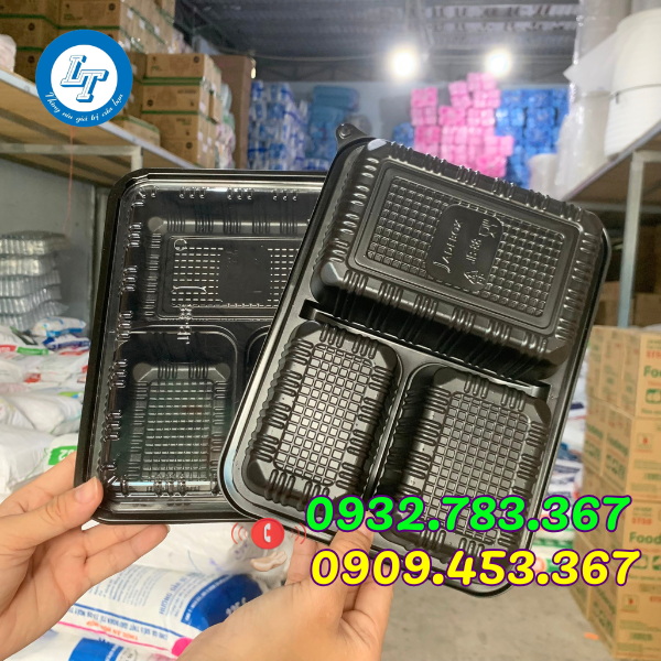 MUA HỘP NHỰA ĐẾ ĐEN 1 NGĂN, 2 NGĂN, 3 NGĂN, 4 NGĂN Ở ĐÂU GIÁ RẺ? HỘP NHỰA ĐẾ ĐEN 3 NGĂN