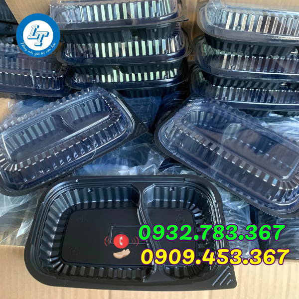 MUA HỘP NHỰA ĐẾ ĐEN 1 NGĂN, 2 NGĂN, 3 NGĂN, 4 NGĂN Ở ĐÂU GIÁ RẺ? HỘP NHỰA ĐẾ ĐEN 2 NGĂN