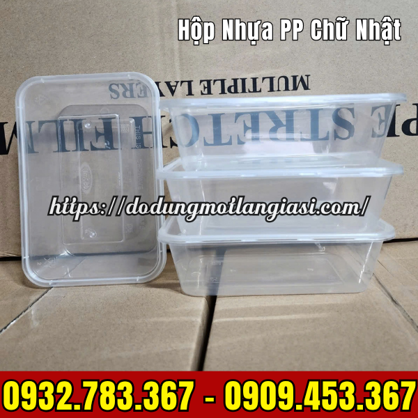 HỘP NHỰA PP CHỮ NHẬT