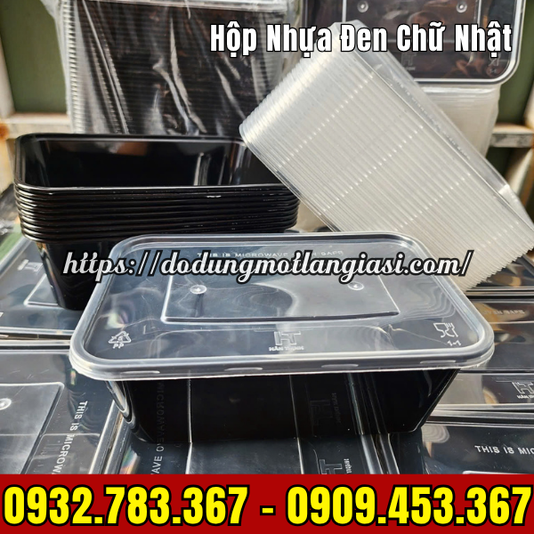 HỘP NHỰA ĐEN CHỮ NHẬT