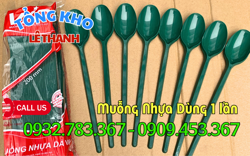 MUỖNG NHỰA DÙNG 1 LẦN NHIỀU LOẠI GIÁ SỈ RẺ