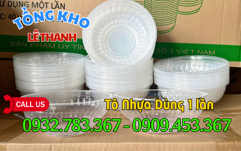 TÔ NHỰA DÙNG 1 LẦN GIÁ SỈ CHO QUÁN ĂN