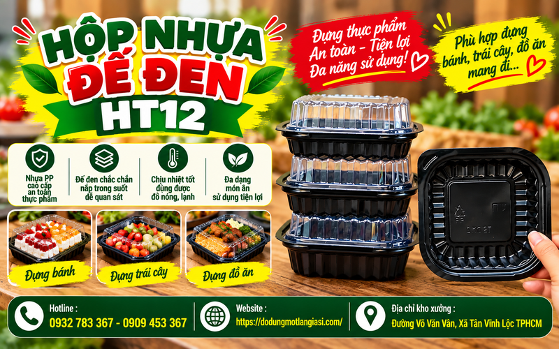 HỘP NHỰA VUÔNG HT12 GIÁ SỈ RẺ TẠI TPHCM