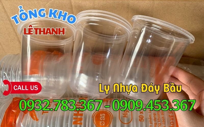 CUNG CẤP SỈ LY NHỰA ĐÁY BẦU ĐỦ DUNG TÍCH