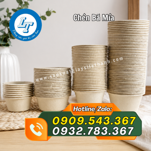 chén bã mía đa dạng kích cỡ chén bã mía đa dạng kích cỡ