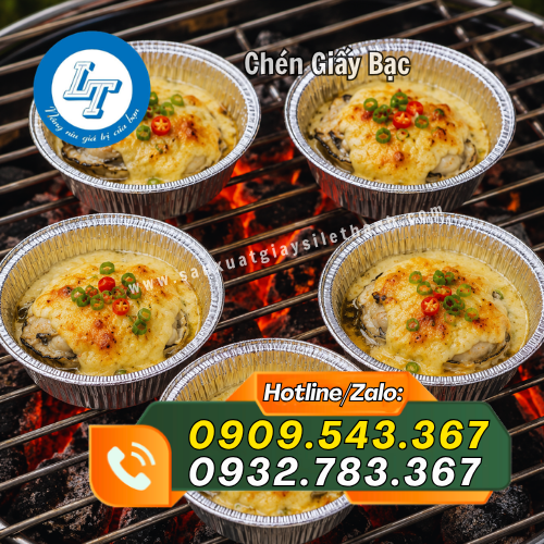 chén giấy bạc nướng hàu chén giấy bạc nướng hàu