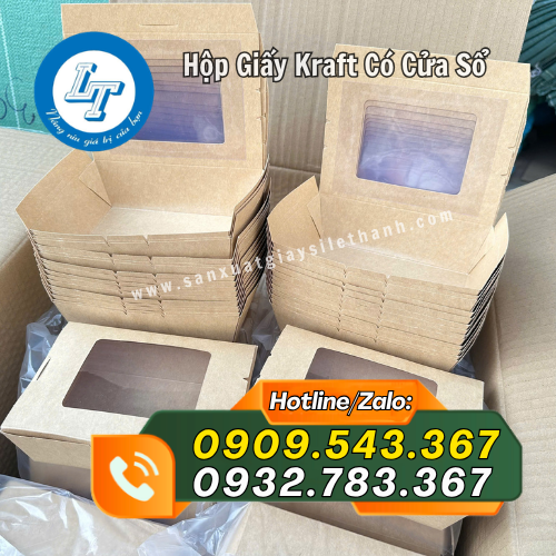 giá sỉ hộp giấy kraft có cửa sổ rẻ sẵn kho giá sỉ hộp giấy kraft có cửa sổ rẻ sẵn kho