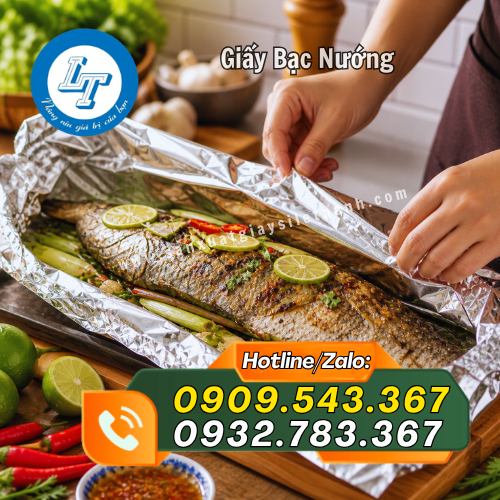 giấy bạc nướng dùng gói thực phẩm trước khi chế biến giấy bạc nướng dùng gói thực phẩm trước khi chế biến