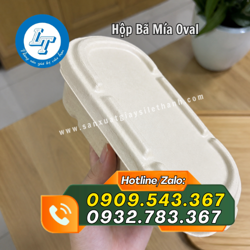 hộp bã mía oval kèm nắp đậy tiện lợi hộp bã mía oval kèm nắp đậy tiện lợi