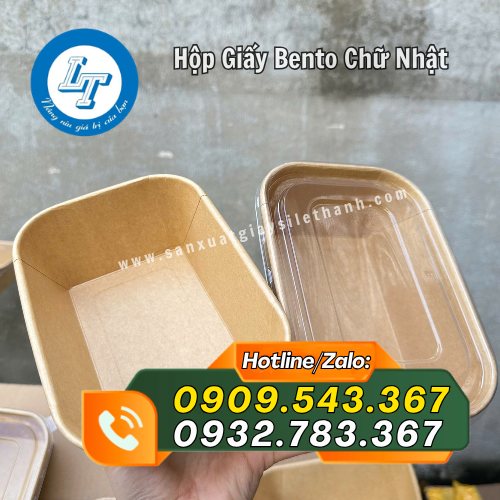 hộp giấy bento chữ nhật đựng đồ ăn giá sỉ rẻ sẵn kho hộp giấy bento chữ nhật đựng đồ ăn giá sỉ rẻ sẵn kho