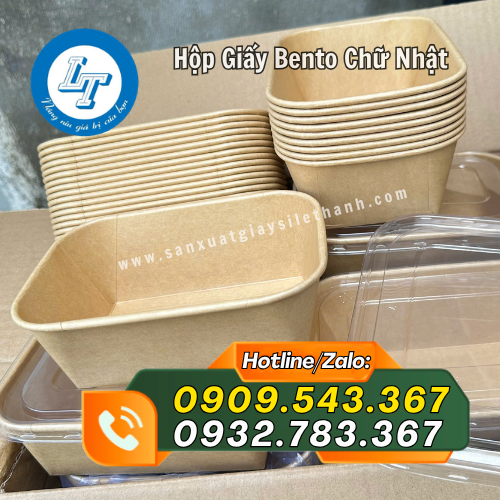 hộp giấy bento chữ nhật đựng đồ ăn giá sỉ rẻ hộp giấy bento chữ nhật đựng đồ ăn giá sỉ rẻ