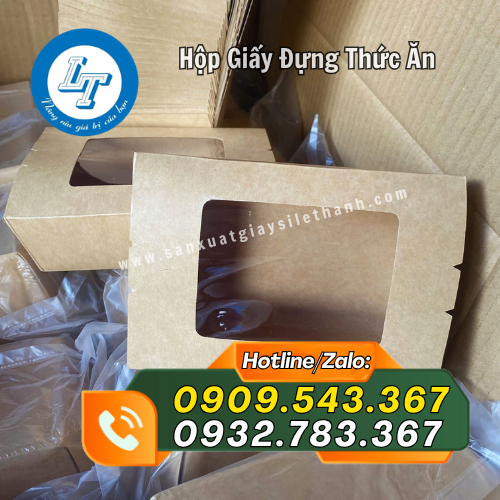 hộp giấy đựng thức ăn nắp cửa sổ hộp giấy đựng thức ăn nắp cửa sổ