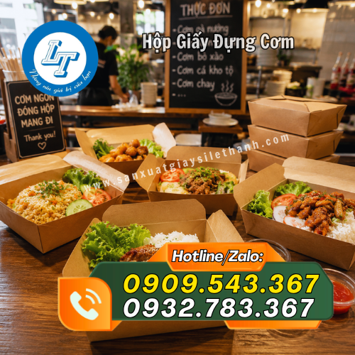 hộp giấy đựng cơm thân thiện với môi trường hộp giấy đựng cơm thân thiện với môi trường