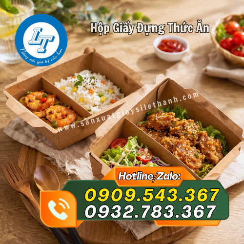 hộp giấy đựng thức ăn bắt mắt hộp giấy đựng thức ăn bắt mắt