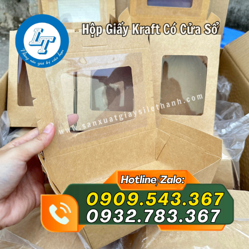 hộp giấy kraft có cửa sổ giá sỉ rẻ uy tín hộp giấy kraft có cửa sổ giá sỉ rẻ uy tín