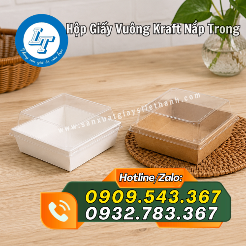hộp giấy vuông kraft nắp trong mẫu đẹp hộp giấy vuông kraft nắp trong mẫu đẹp