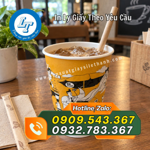 in ly giấy theo yêu cầu tại quán cafe in ly giấy theo yêu cầu tại quán cafe