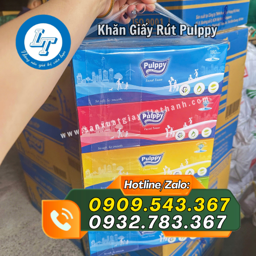 khăn giấy rút pulppy đóng gói chỉn chu khăn giấy rút pulppy đóng gói chỉn chu