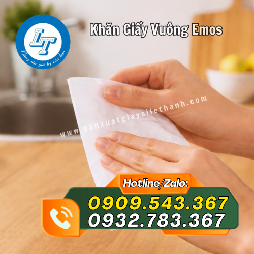 khăn giấy vuông emos dùng lau tay khăn giấy vuông emos dùng lau tay