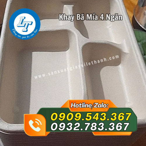 khay bã mía 4 ngăn có thể xếp chồng khay bã mía 4 ngăn có thể xếp chồng